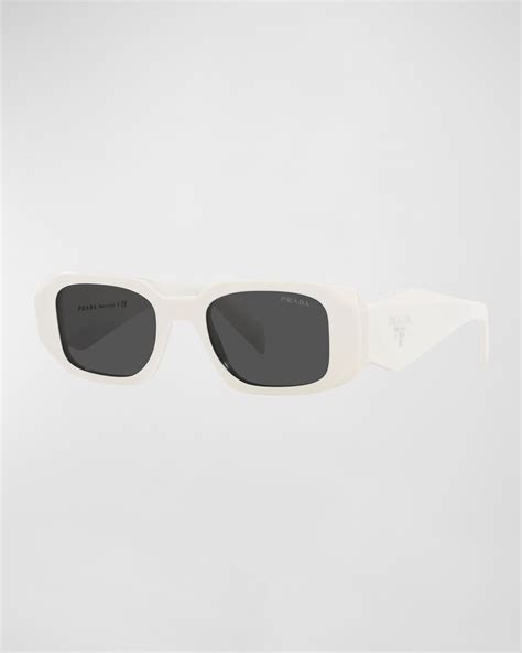 Prada Triangle Logo Rectangle Acetate & Metal 